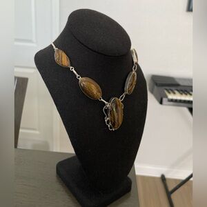 Tigers Eye Stone Necklace | Brown